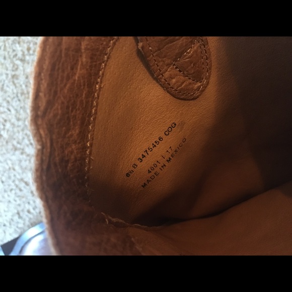 Frye Melissa Pull On Leather Boots Cognac 6.5 - Picture 8 of 8